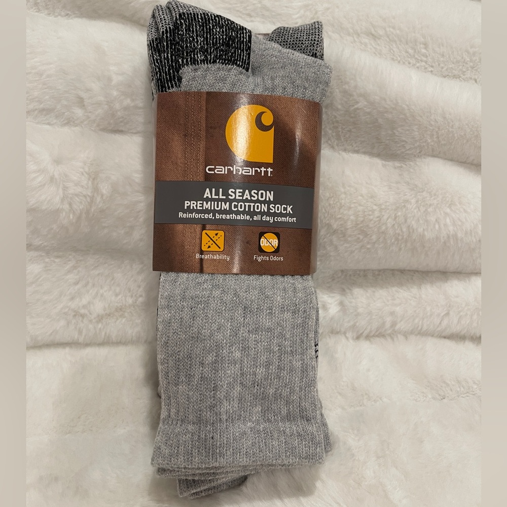 CARHARTT ALL SEASON PREMIUM COTTON SOCKS- 3 PAIRS